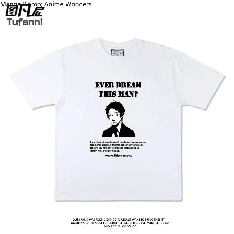 أنيمي P4 Adachi Tohru طالب تي شيرت الصيف قميص مروحة قصيرة الأكمام فتاة الملابس تيز نقية الكرتون تي شيرت هدية عيد الميلاد عيد الميلاد