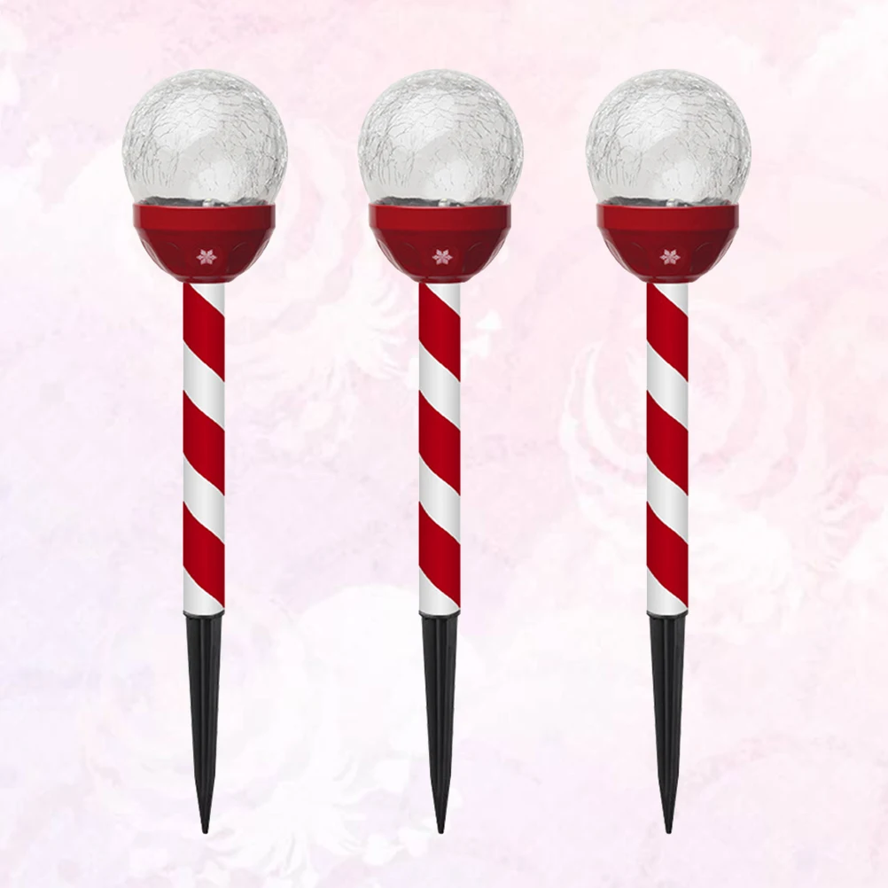 3 قطع من مصابيح LED تعمل بالطاقة الشمسية لمسار الحديقة مع مدببة أرضية أوتوماتيكية لإضاءة ساحة الممر وعيد الميلاد