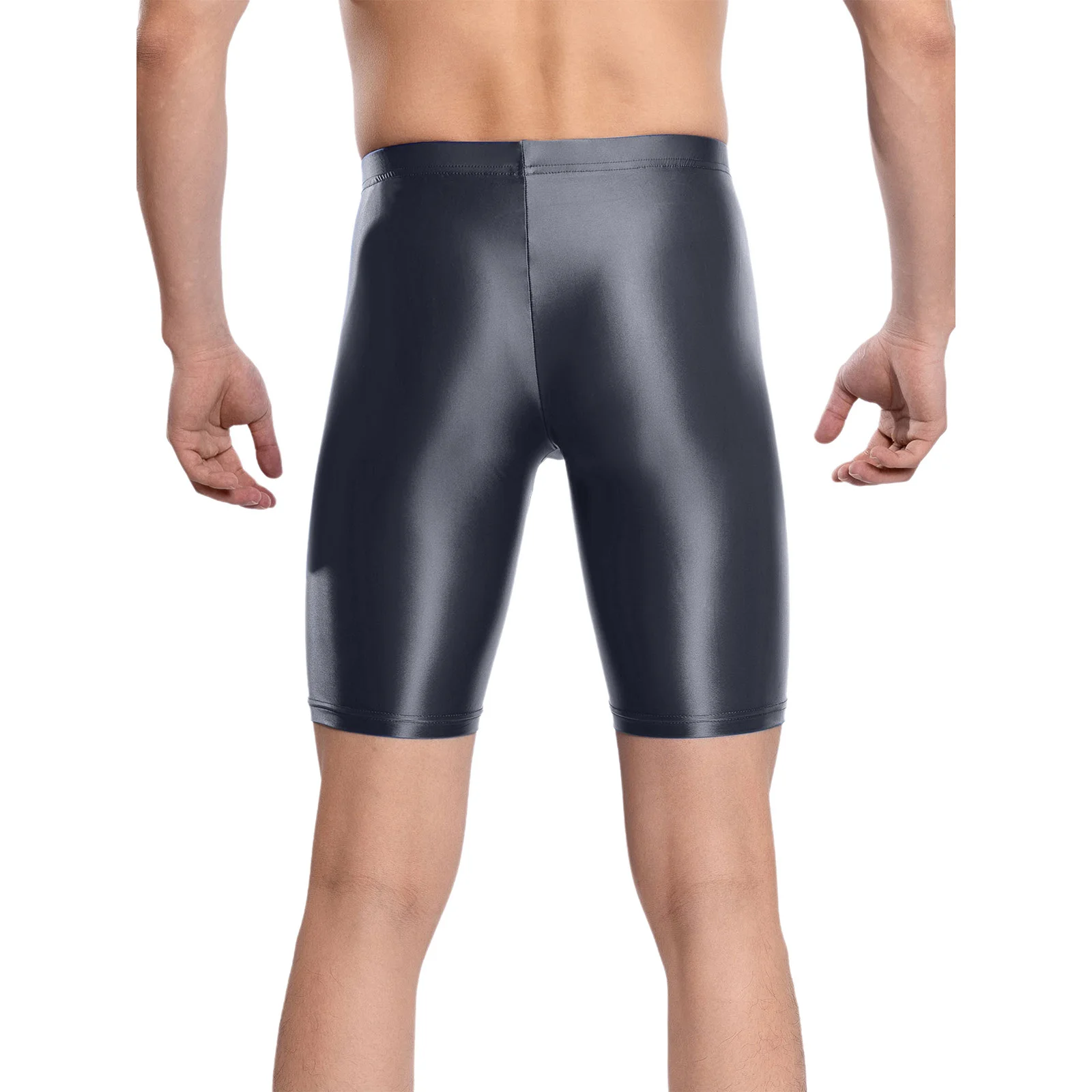 ملابس سباحة رجالي غمد الحقيبة الملابس الداخلية لامعة سراويل بوكسر زيت الفيل بلون سراويل للسباحة السراويل كمال الاجسام اللياقة البدنية #4