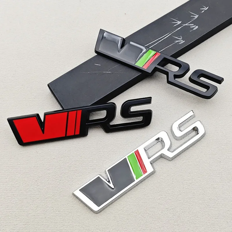 Image of 3D Metall-Logo VRS Emblem Auto Frontgrill Heckklappen-Abzeichen Aufkleber für Kodiaq Rapid Fabia 1 2 3 A5 A7 Zubehör