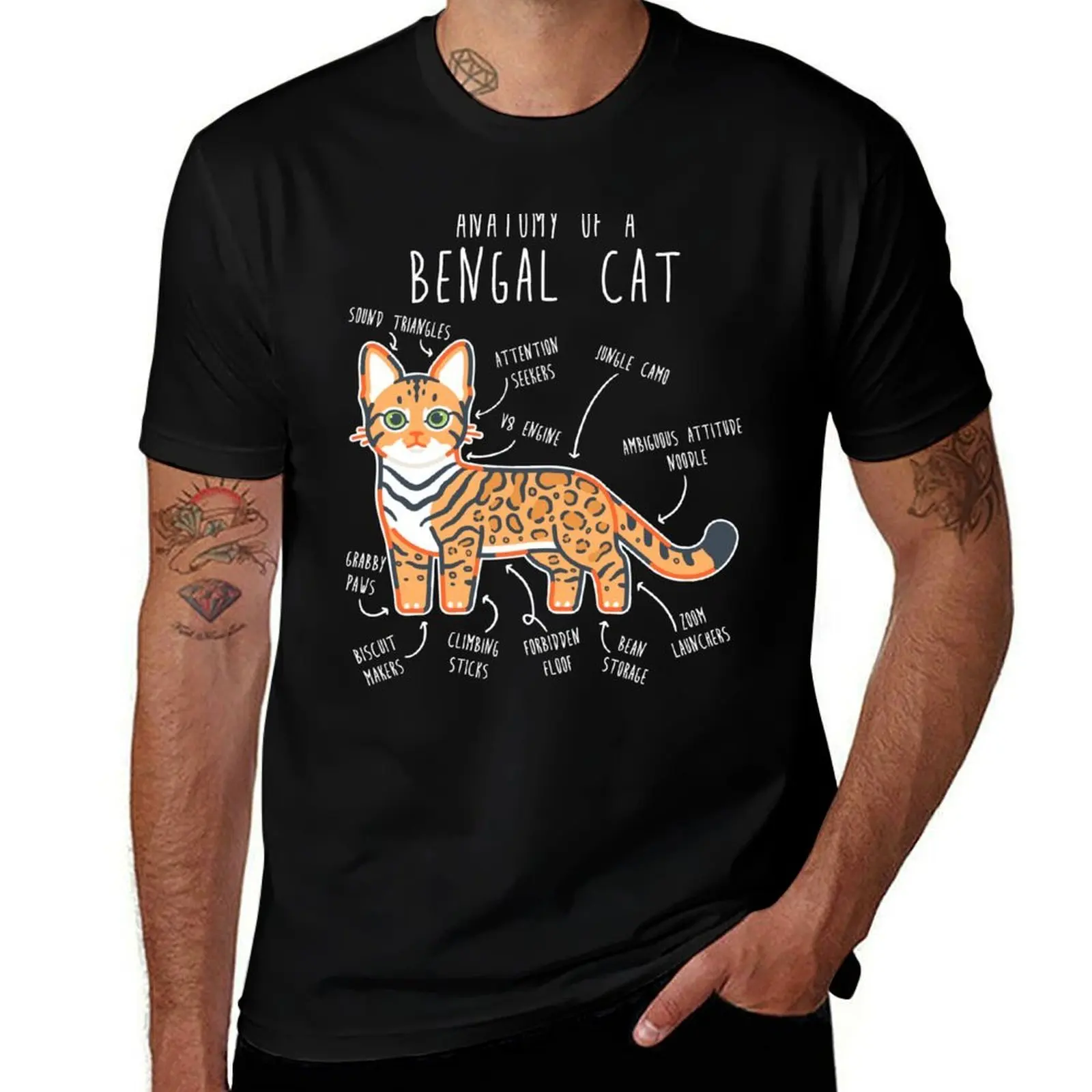 

Bengal Cat Anatomy T-Shirt clothes street wear new gifts and t-shirts graphic t shirts t shirt men 100℅ cotton
