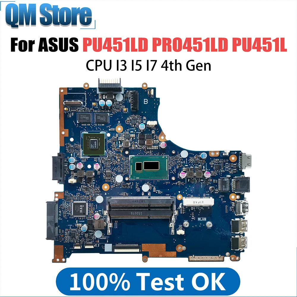 

PU451L Notebook Mainboard For ASUS PRO ESSENTIAL PU451LD PRO451LD Laptop Motherboard CPU I3 I5 I7 4th Gen GT820M DDR3L