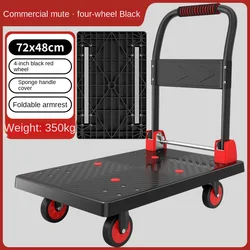 72 * 48 cm czarny wózek ręczny składane części samochodowe ładunek Inne pojazdy transportowe do części zamiennych pojazdów silnikowych obciążenie 350 kg