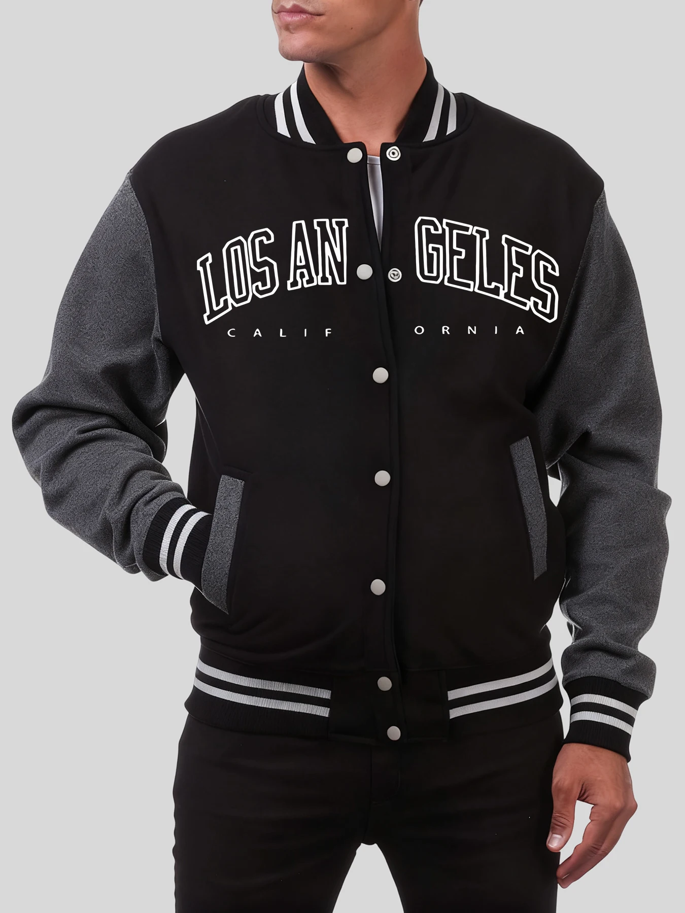 

Мужская куртка с принтом «Жизнь в Калифорнии», осенняя флисовая одежда, повседневная удобная бейсбольная форма, винтажная спортивная одежда большого размера