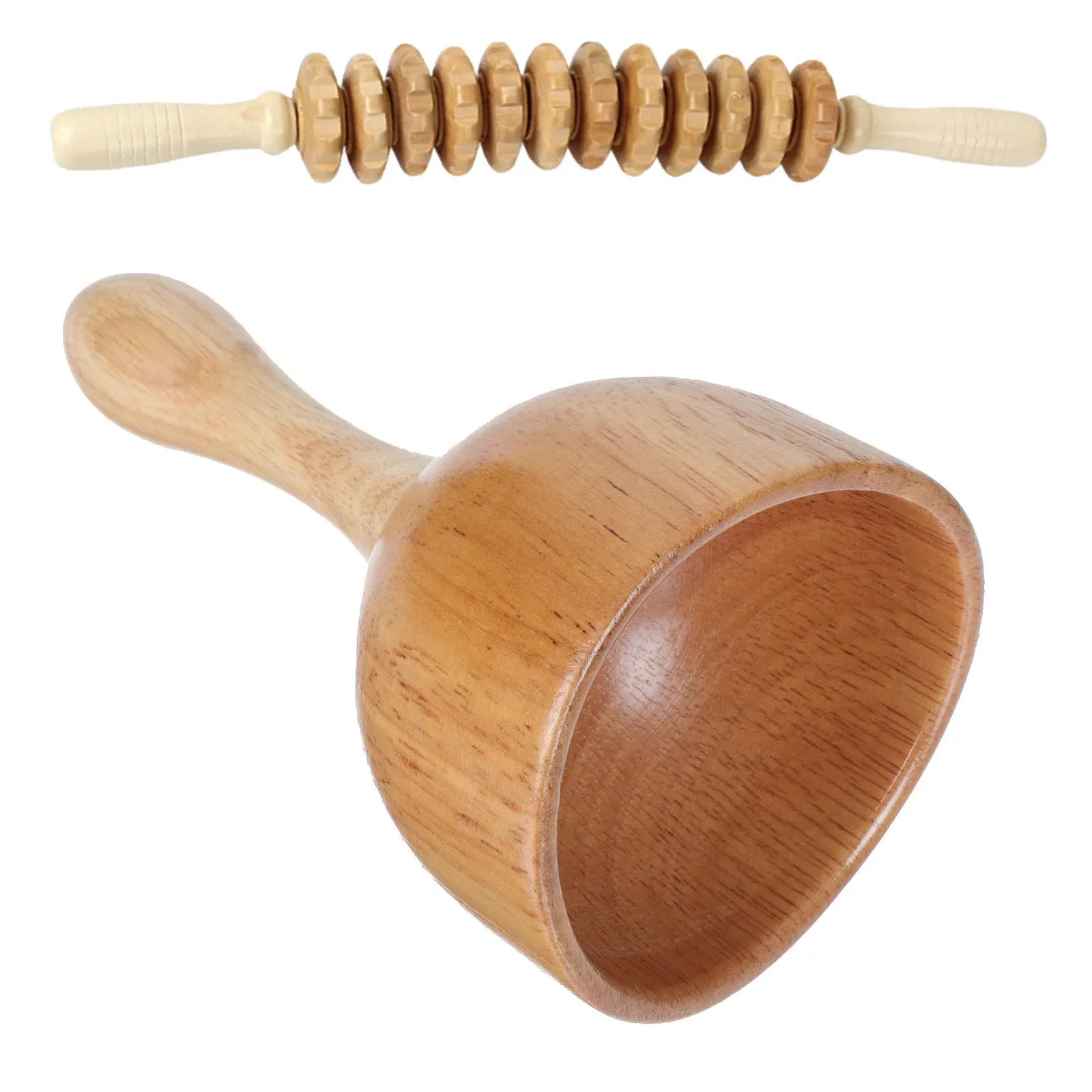 

1 Set Of Wooden Massage Tool Guasha Scraper For Body Face Neck Shoulder Back Legs Feet Manual Massaging Stick Home Health Care