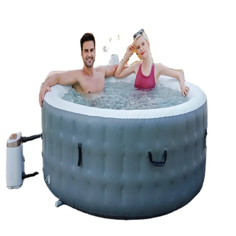 Calentador de agua para spa, piscina, jacuzzi, bomba de calor redonda para piscina y spa, con piscina exterior sin fin enterrada.