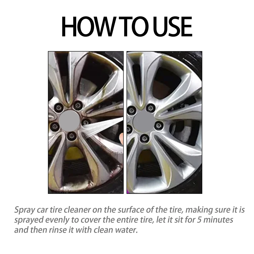 Wheel Rim Cleaner 120ml Powerful Rim Brake Buster Spray Car Detailing Brake Dust Remover for Cleaning Wheels and Tires