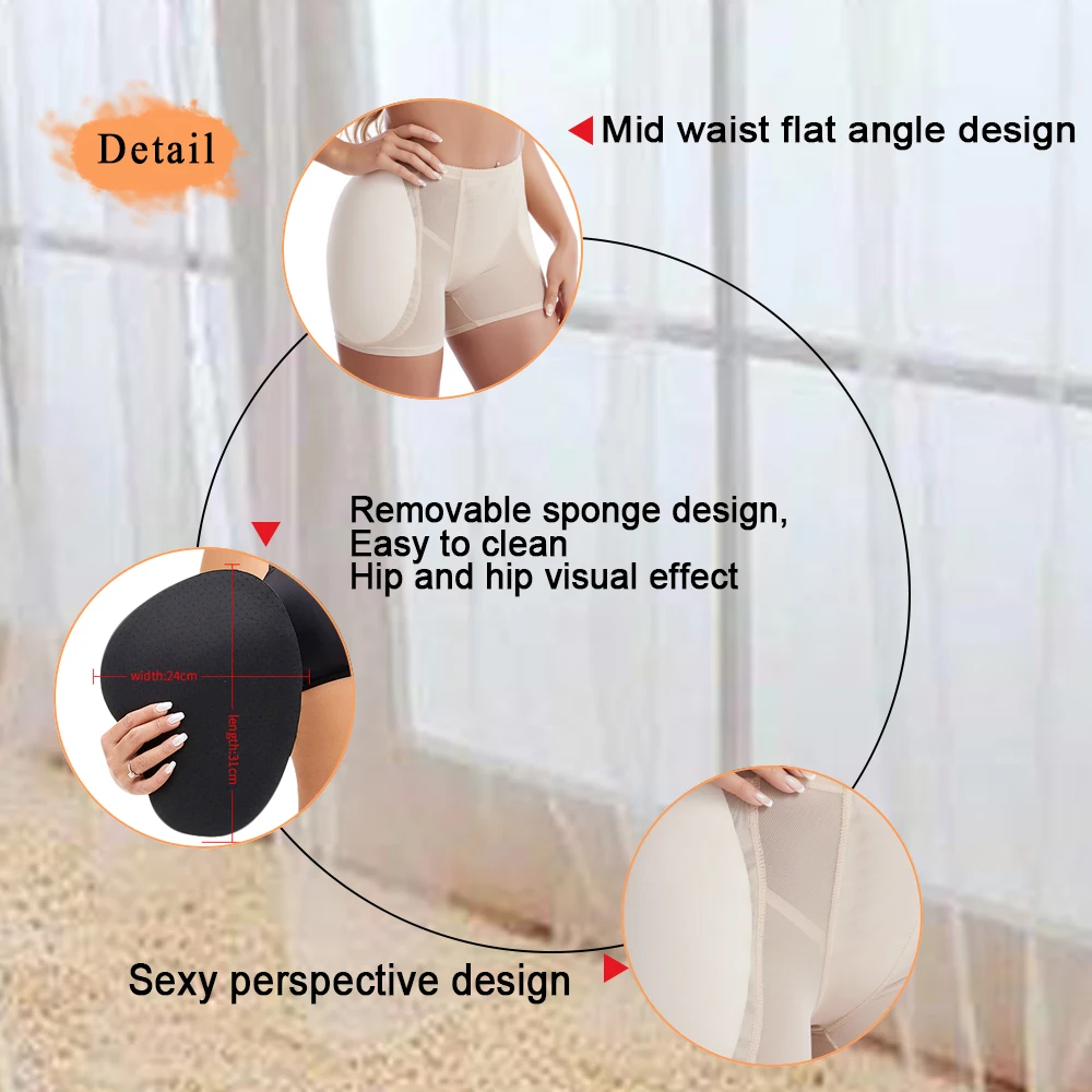 SEXYWG Butt Lifter Panties Women Hip Enhancer with Pads Sexy Body Shaper Push Up Panties Hip Shapewear Pad Panties