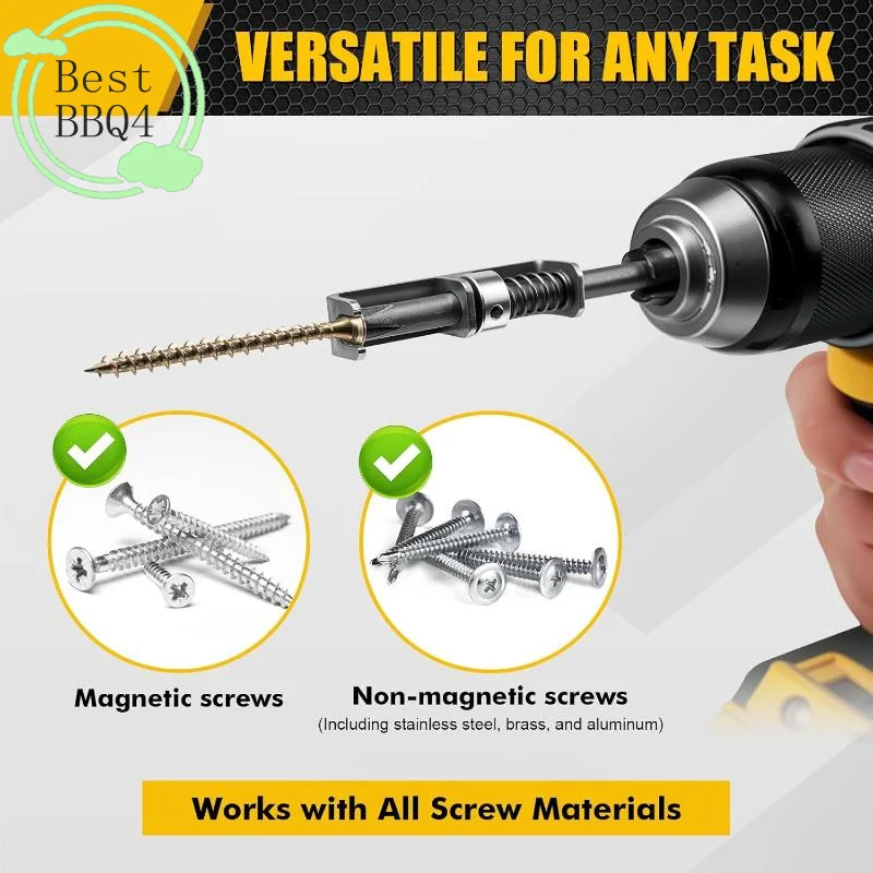 (BBQ4)Spring-Loaded Screw Holder Bit Wear Resist Anti-Drop Screwdriver Bit Universal Screw RetainingFor Electricians Mechanic