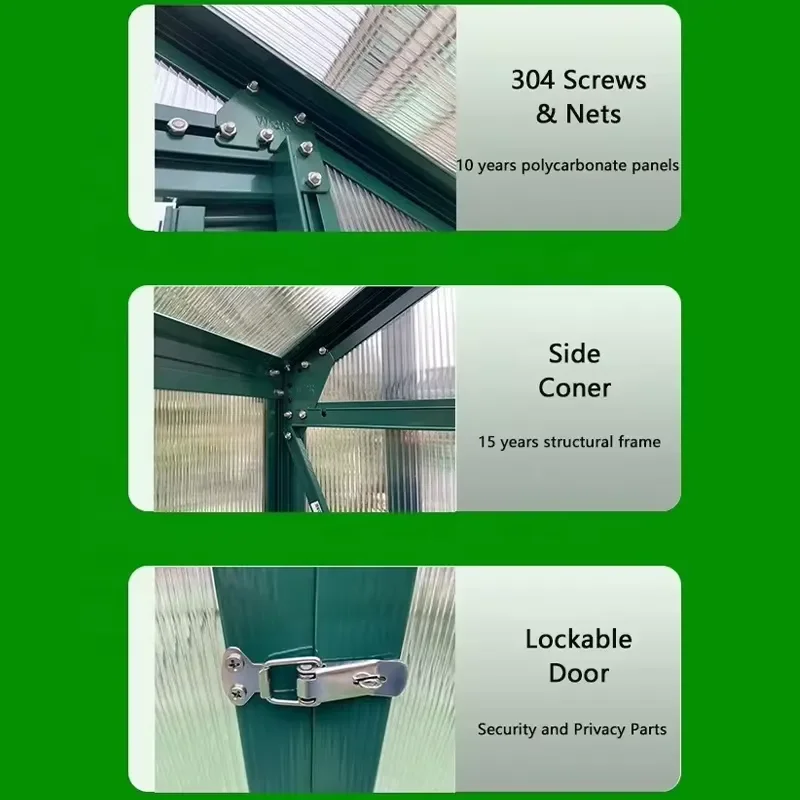 Easy Assembly Modular Garden Greenhouse Kit with Sturdy Frame for Quick Setup Polycarbonate Greenhouse for All Plants