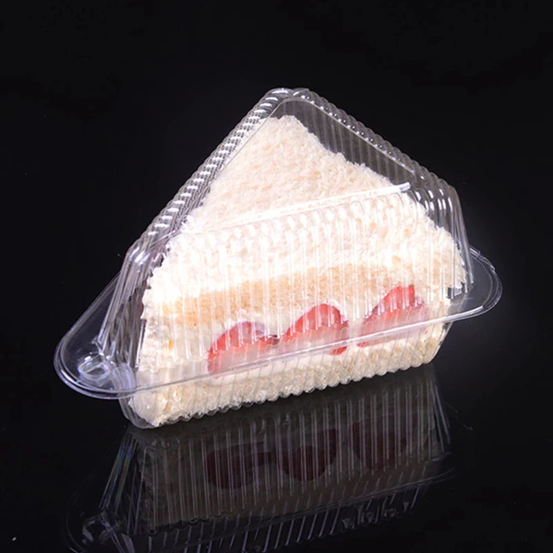 50/100/150pcs Slice Cake Container Triangle Cake Box Clamshell Box For 8inch 6inch Slice Dessert Sandwich Takeout Box