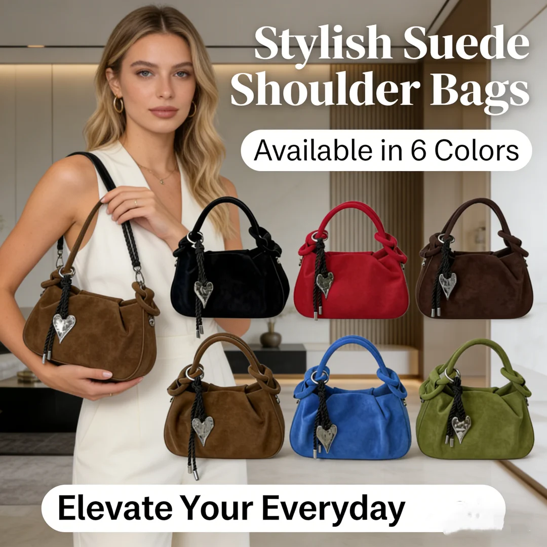 Large Capacity Crossbody Bag Pleated Ruched Hobo Handbag Pleated Pu Shoulder Bag Vegan Leather Fashion Heart Pendant Purse