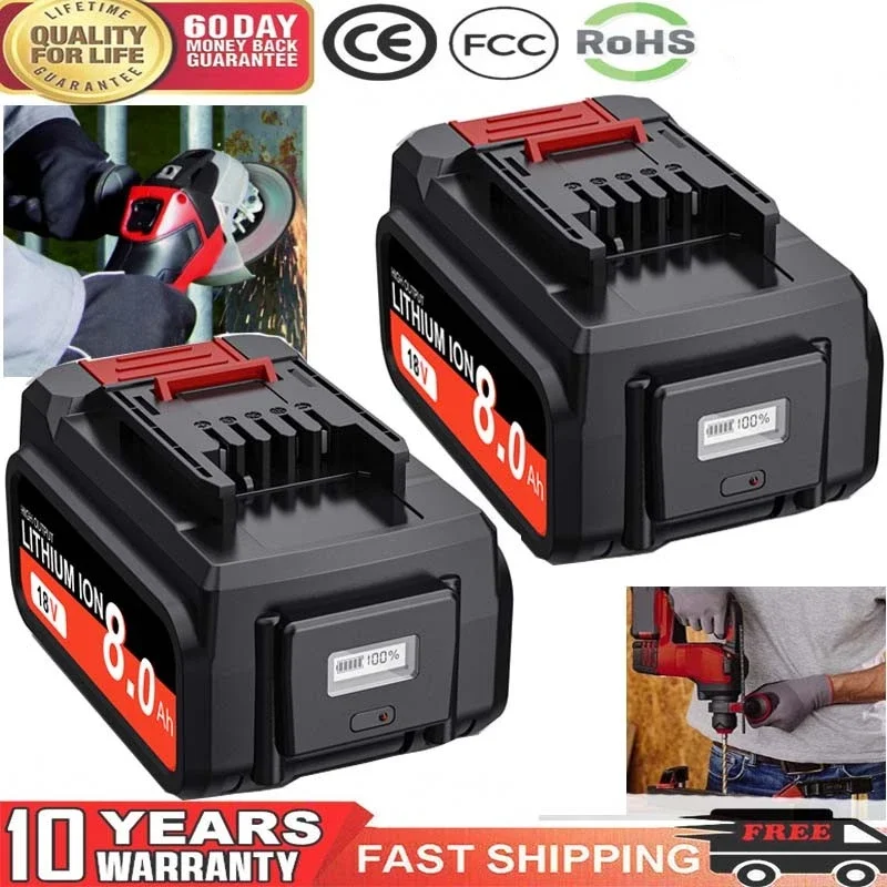 EIN18C2 18V 8000mAh Li-ion Rechargeable Battery for EINHELL Power X-change PX-BAT4 PX-BAT52 4511396 4511437 AXXIO GE-LC 18 Li