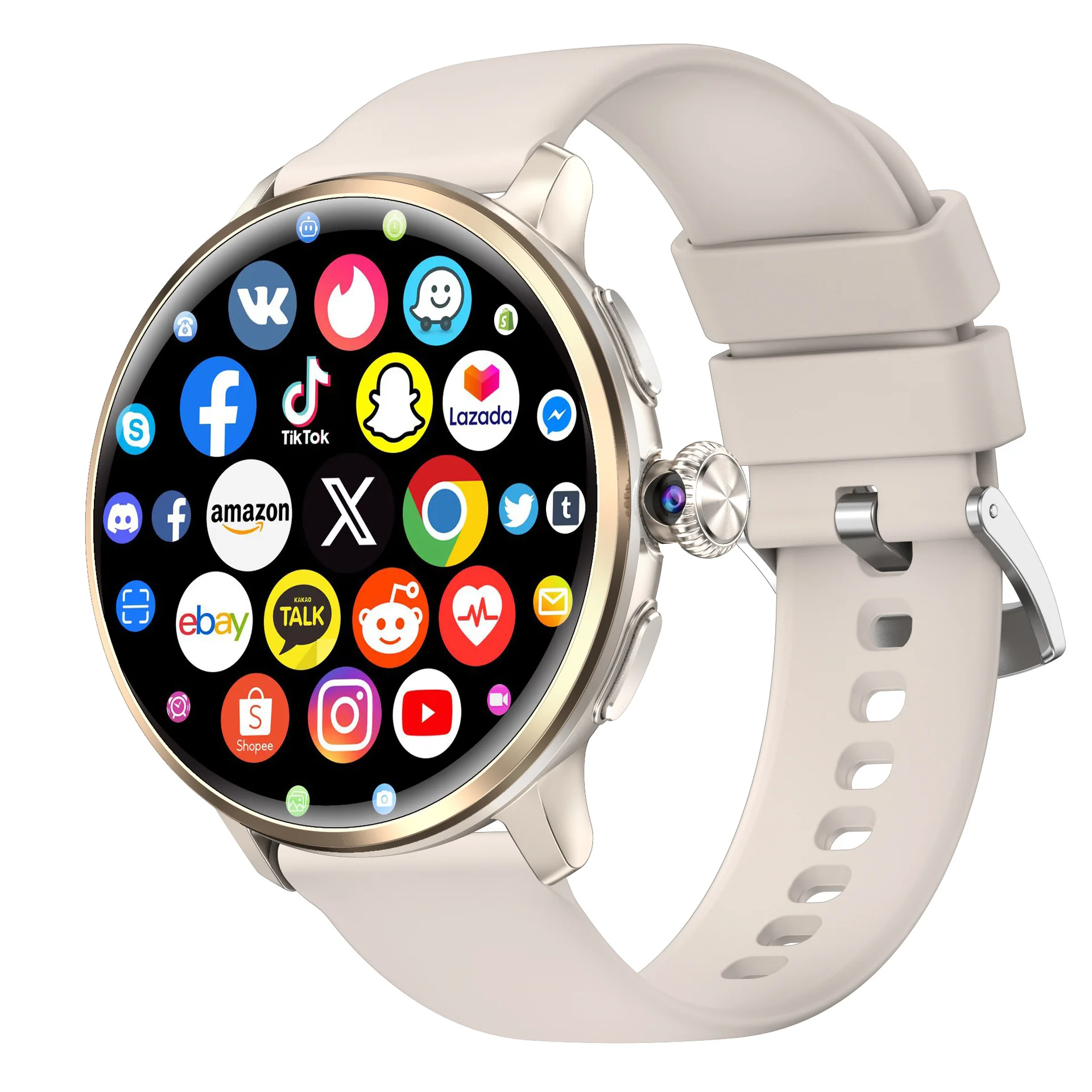 H88 Smart Watch 4G/5G SIM Card 1.6-inch 480*480 Resolution 190° Rotating Camera GPS Wireless Network App Download Women's Smart