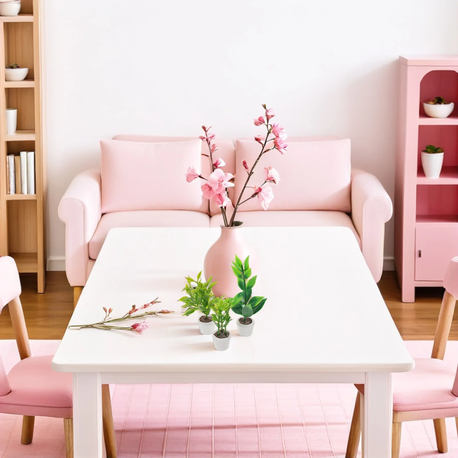 Mini plantes miniatures en pot pour maison de poupée, 3 pièces, verdure artificielle, Micro décor de paysage, ornements succulents, fée