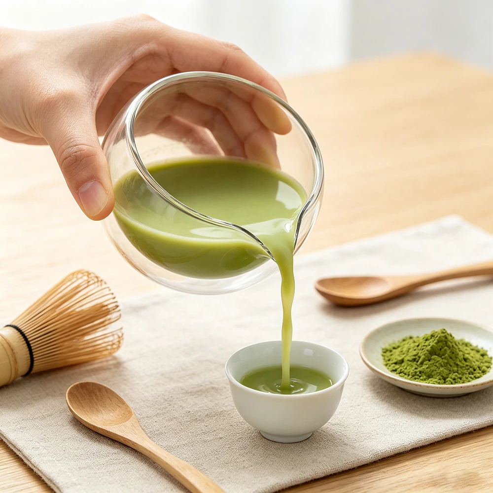 Double Wall Glass Matcha Bowl Transparent Fruits Salad Yogurt Mixing Bowl With Spout Kitchen Bowl For Egg Beating Baking Serving