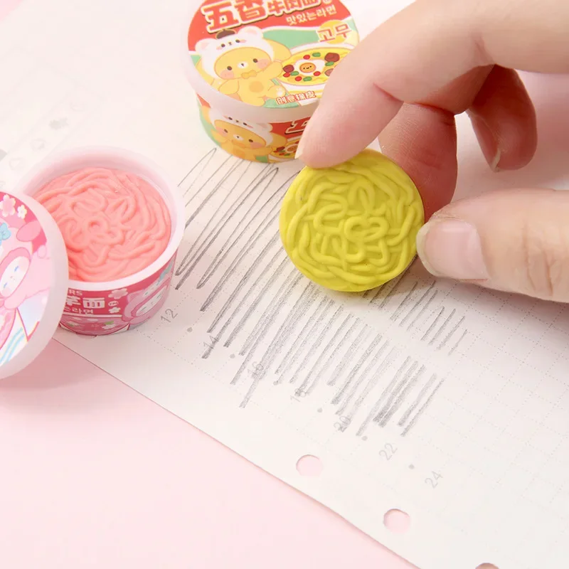 Imagem -05 - Sanrio Cartoon Eraser For Children Lamian Noodles Creative Fun Estudantes Material Escolar Atividades Prêmio Pequenos Presentes 32 Pcs