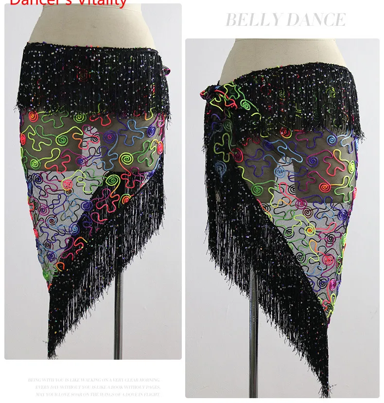 Wholesale Belly Dance Belt For Women Belly Dance Hip Scarf Sexy Tassel Belly Dance Belt Women Belly Dance Triangle Towel