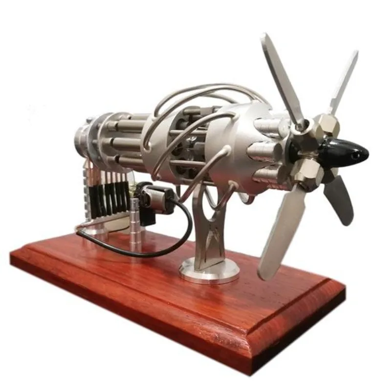 

Single cylinder Stirling engine model generator set external combustion engine model science physics experiment toy gift