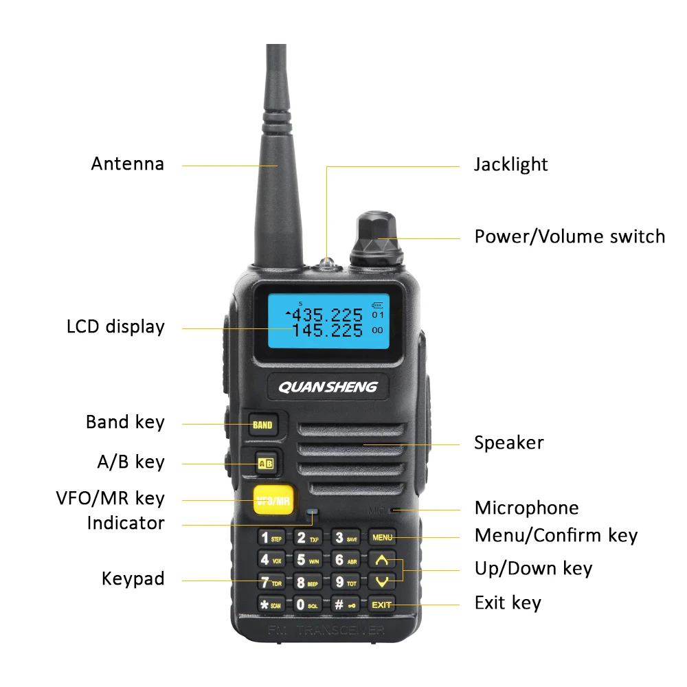 QUANSHENG UV-R50 Dual-band Walkie-talkies Portable FM Transceiver