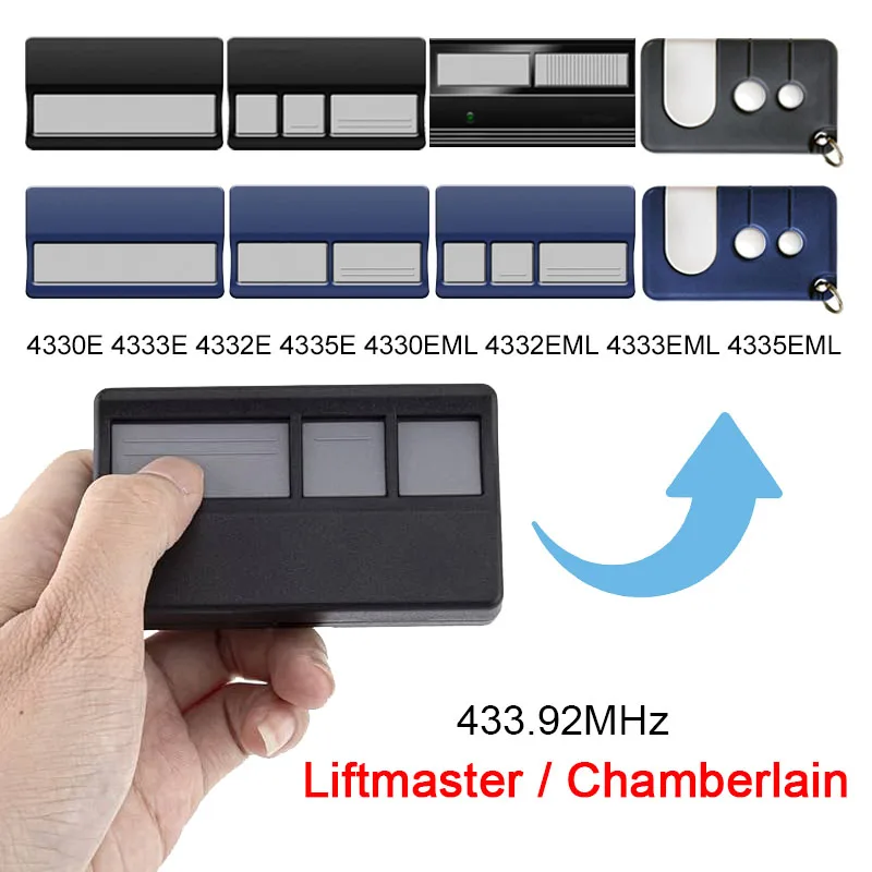 LiftMaster Garage Deur Opener Afstandsbediening 4330E 4333E 4335E 4332E Poort afstandsbediening Poortopeningssysteem Kanalen 433.92MHz