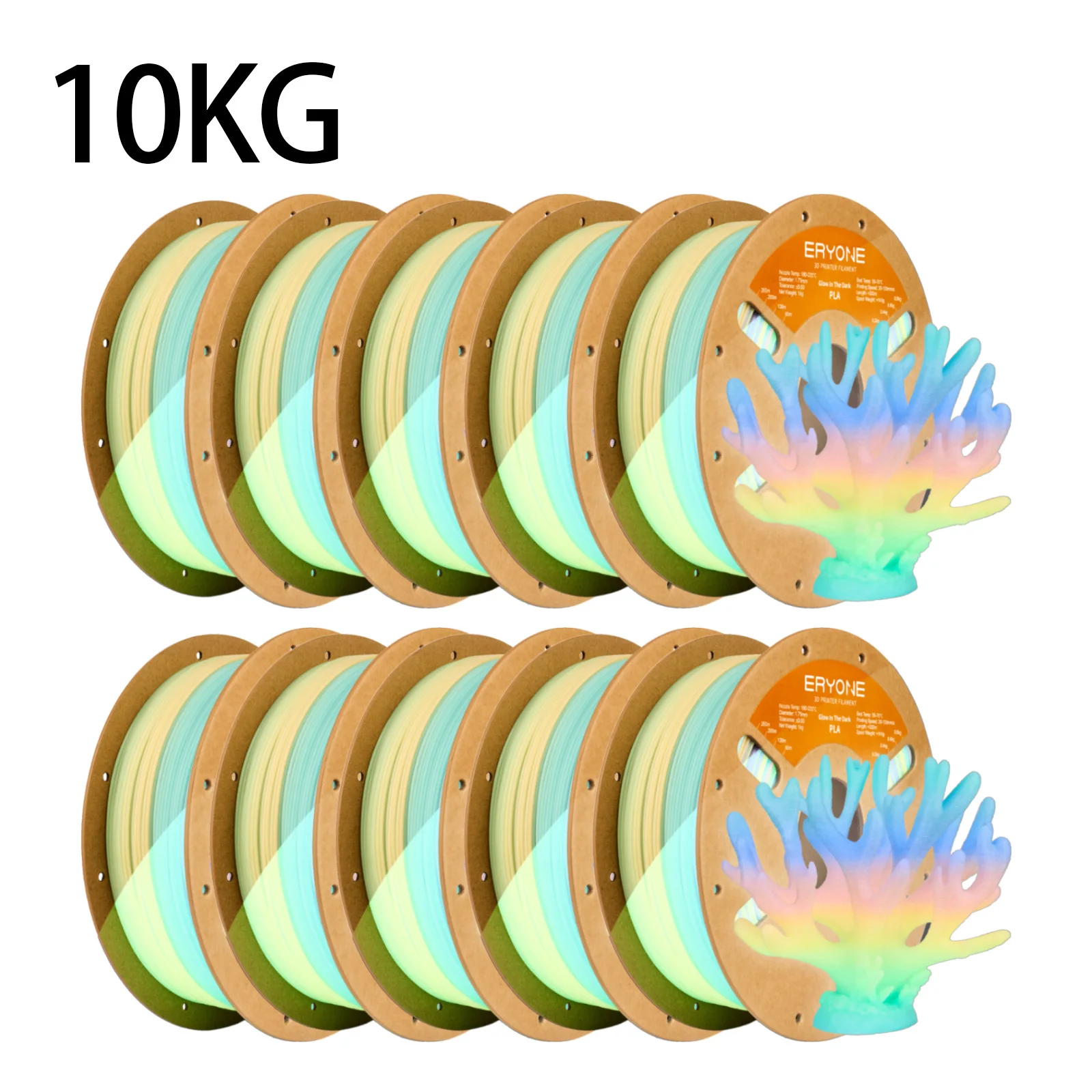 Eryone 1KG/3KG/5KG/10KG Świecący Filament PLA 1.75mm Plastik PLA Świecący w Ciemności Materiały do Druku 3D 1KG/3KG/5KG/10KG — zdjęcie produktu 7