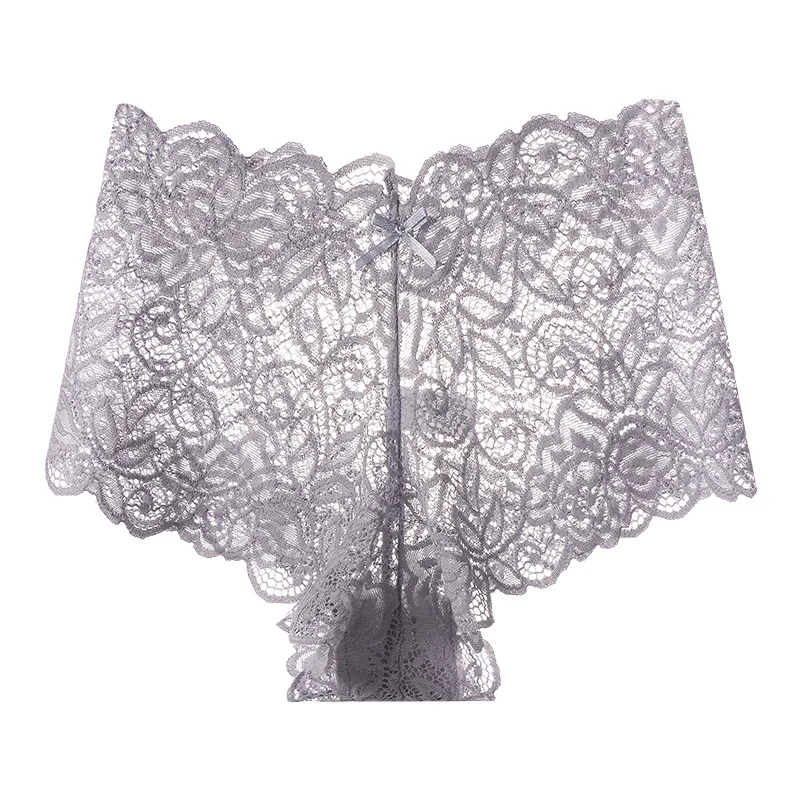 4 قطعة النساء منخفضة الارتفاع مثير رائعة الدانتيل السيدات اللباس الداخلي حجم كبير السروال الإناث سلس سراويل شبكة الملابس الداخلية لينة مريحة موجز