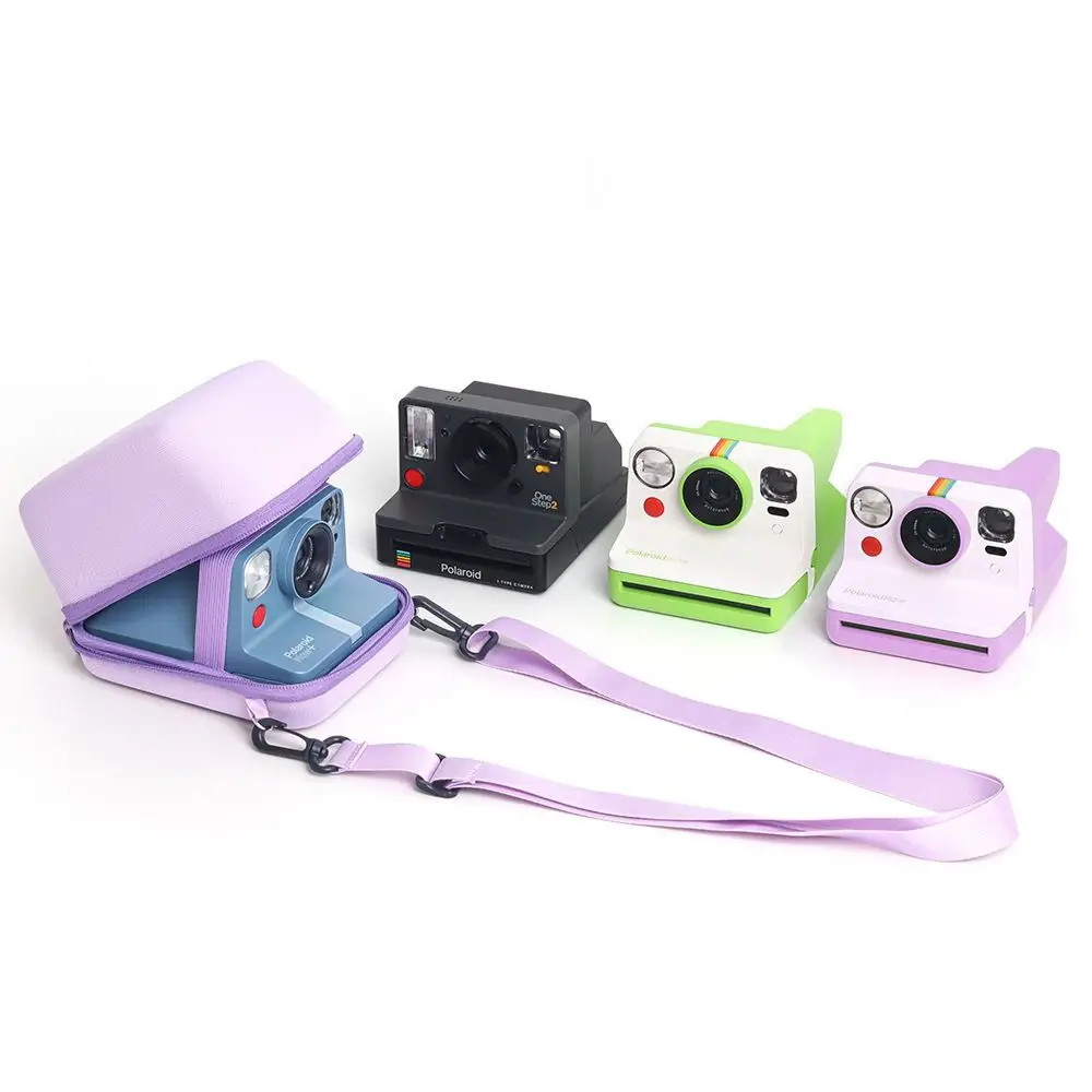Universal Instant Camera Storage Bag EVA Hard Protective Cover Adjustable Strap Anti Scratch for Polarized GO/One Step 2/NOW+