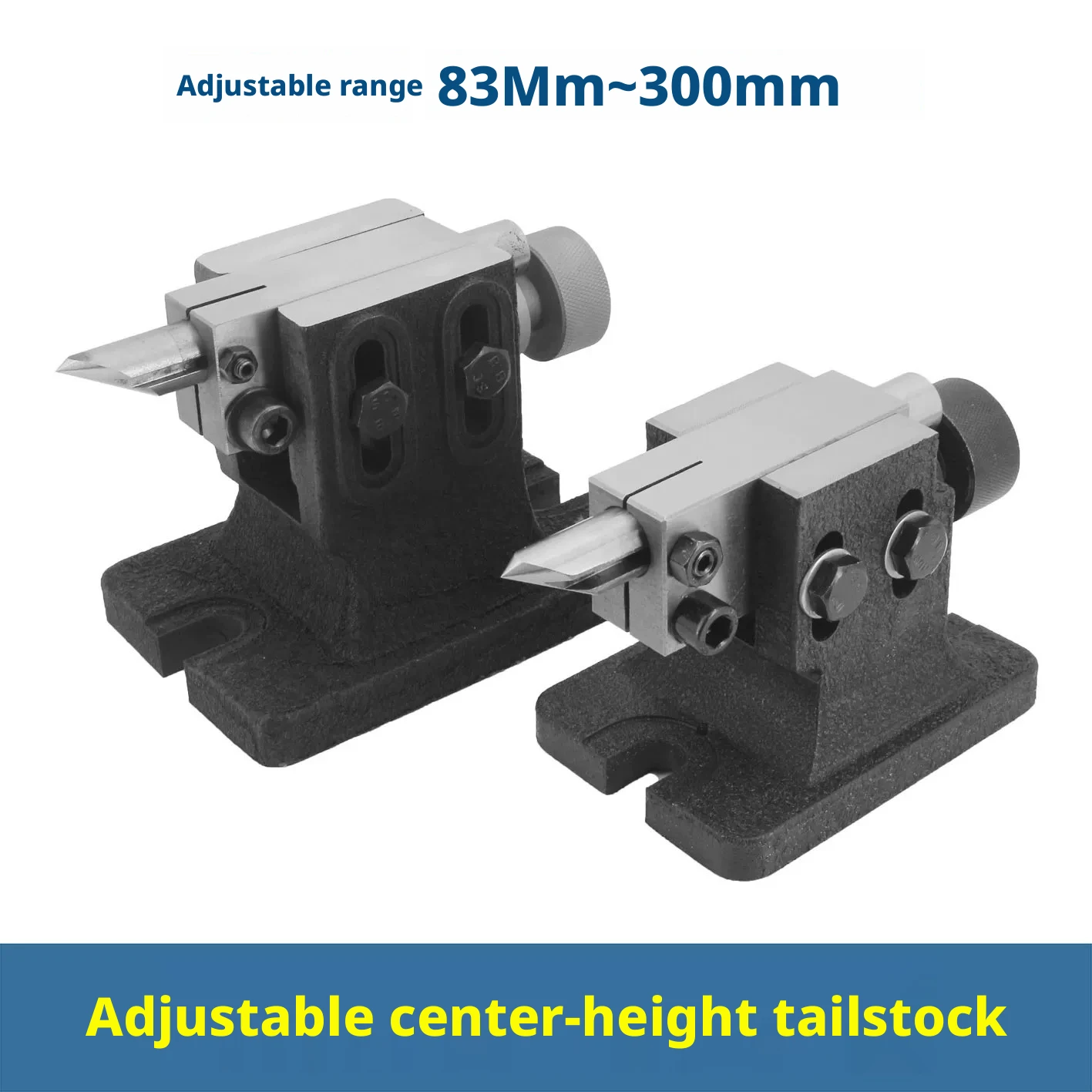 Adjustable Center Height Lathe Tailstock Live Center, DIY Assembly with TS Dividing Head Indexing Plate Metal Tailstock