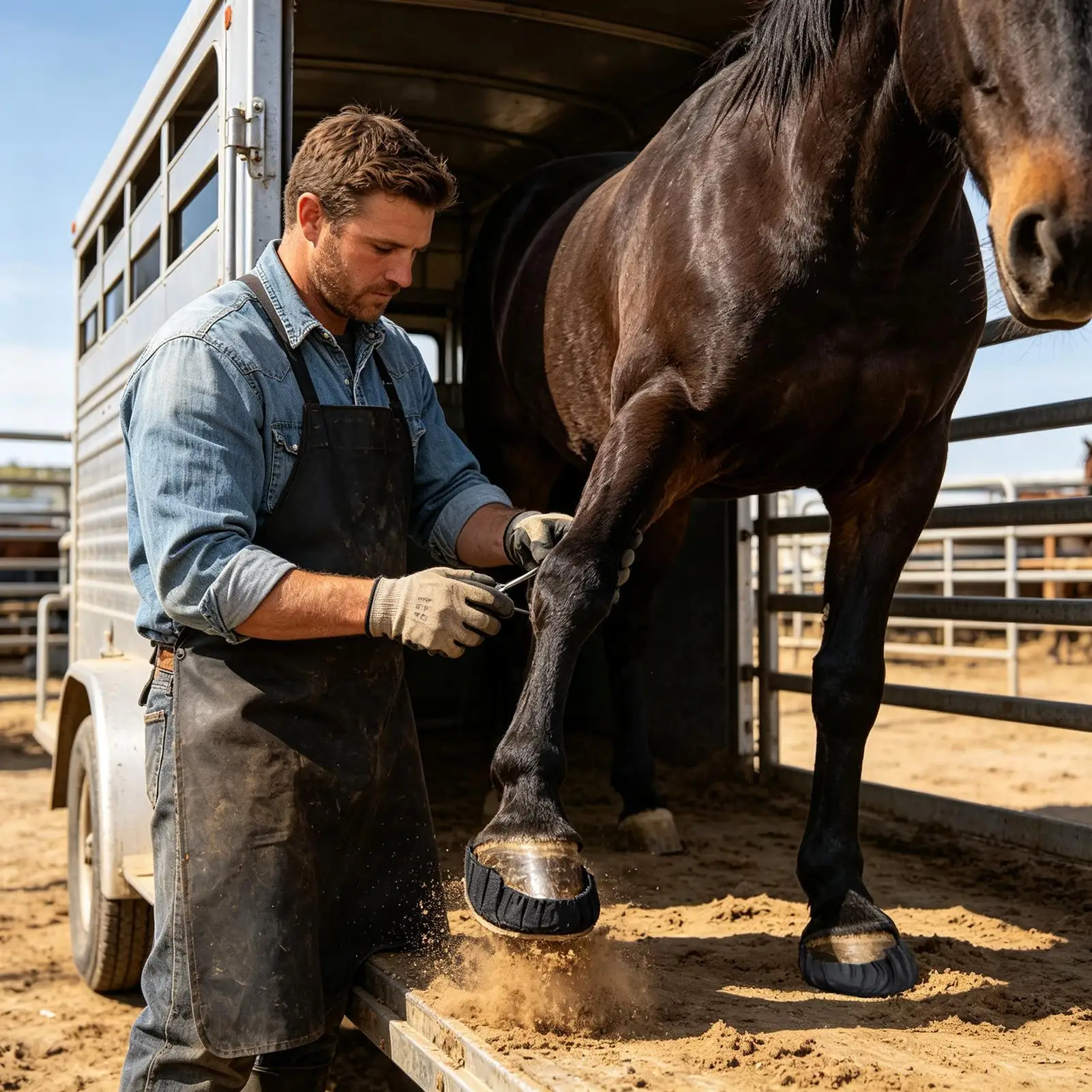 Horse Hoof Wrap Bandage Horse Hooves Protection Care Tape Adhesive Hoof Wrap For Stable Racing Outing Competition Outdoor Field
