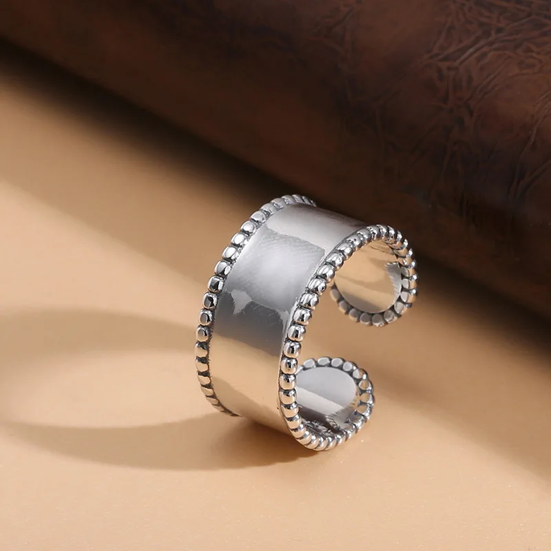 Anillo brillante de plata S925 para mujer, pulsera versátil de estilo coreano, sentido normal, diseño simple de interés especial