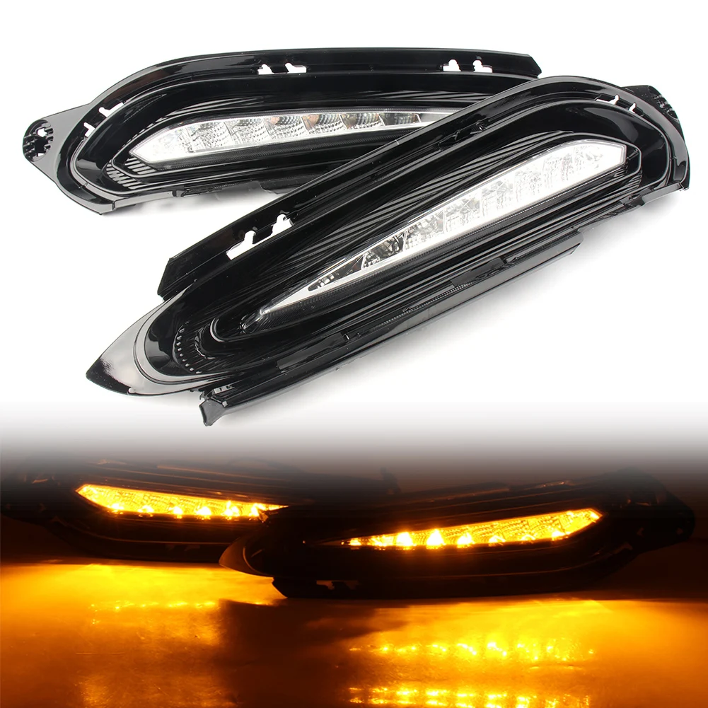 

1 Pair Car LED Daytime Running Lights For Honda HRV Vezel 2015 2016 2017 2018 Auto DRL Fog Lamp Turn Signal