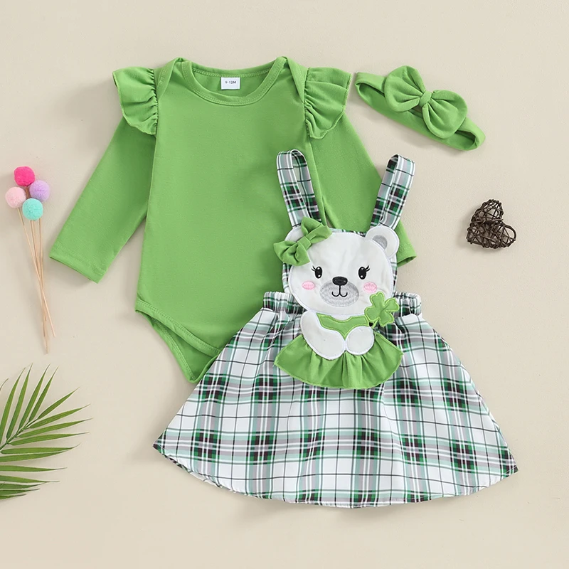 

Toddler Boy St Patrick s Day Costume Green Plaid Shirt Suspender Pants Bow Tie Set Leprechaun Hat Outfit 0-24M