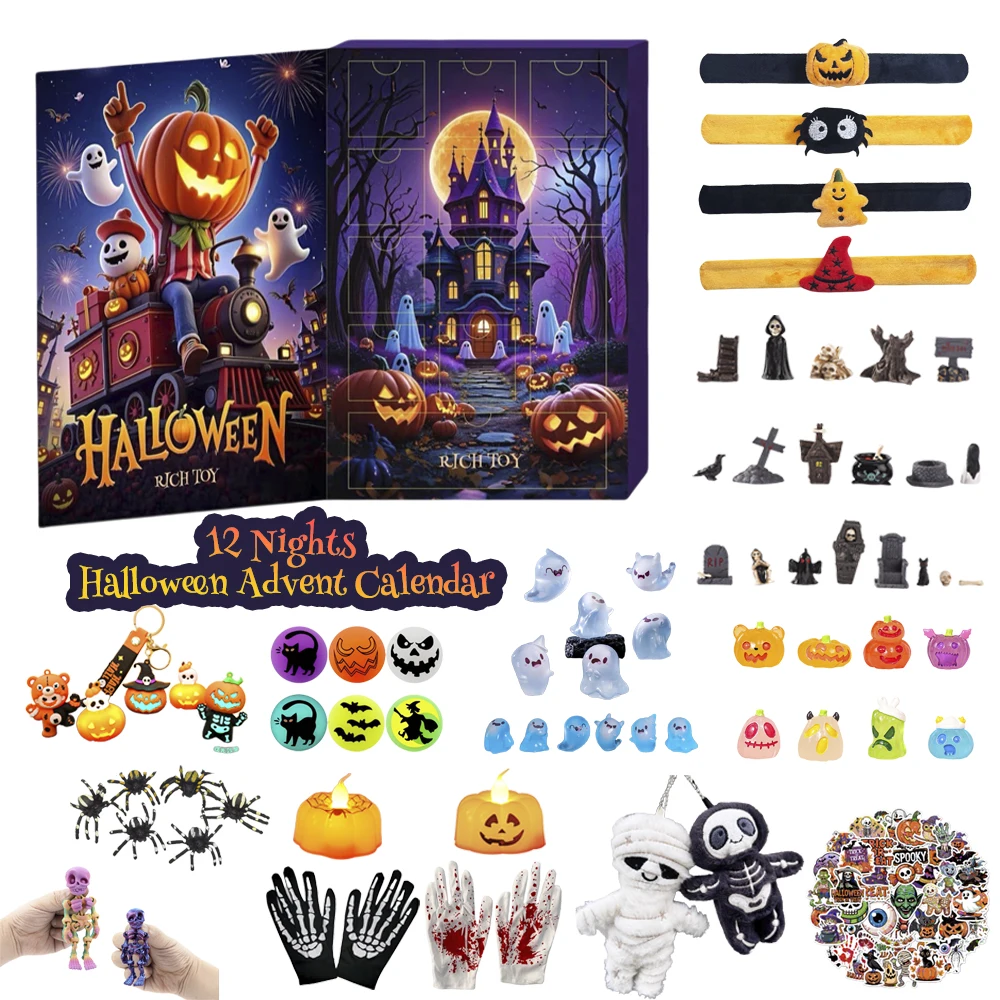 2025 تقويم القدوم للهالوين صندوق أعمى لعبة تقويم العد التنازلي للهالوين هدية مفاجئة للأطفال #1