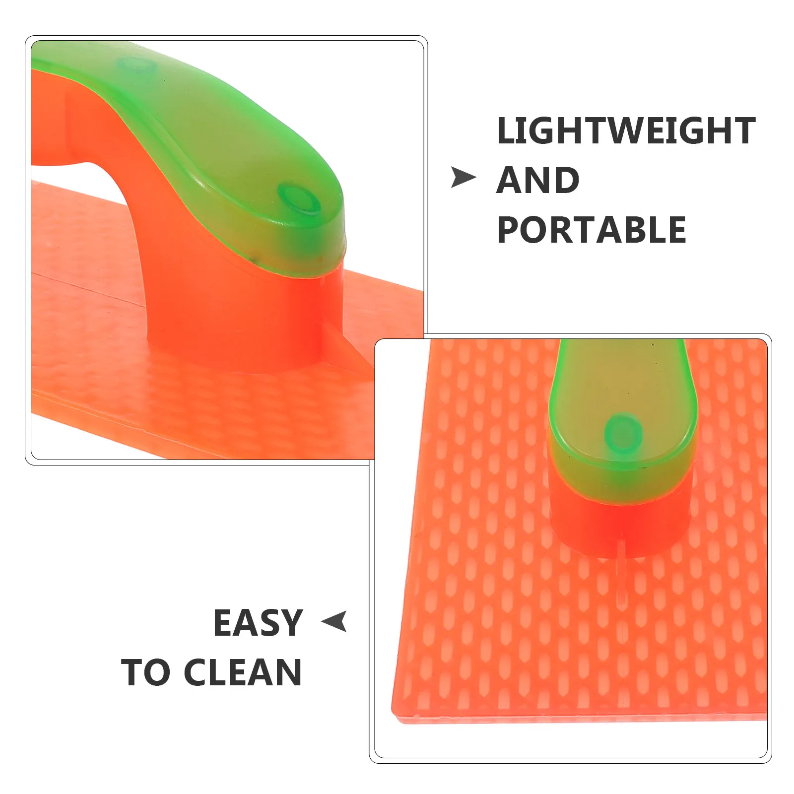 Plastic Trowel Smooth Plaster Cement Walls Renovation Projects Flat Bottom Design Easy Clean Portable Heavy Duty Finishing Tool