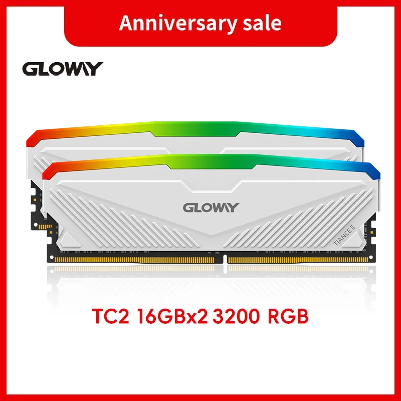 Gloway Memoria RAM DDR4 RGB 8GB 16GB 3200Mhz 3600Mhz Dual Channel DDR4 3200Mhzหน่วยความจําเดสก์ท็อปประสิทธิภาพสูงRam