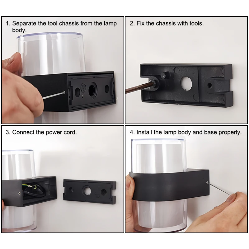 وحدة إضاءة LED جداريّة ضوء 220 فولت غرفة نوم السرير ضوء غرفة المعيشة شرفة الممر الجدار مصباح الممر الجدار الشمعدان مصباح ديكور المنزل في الهواء الطلق ضوء