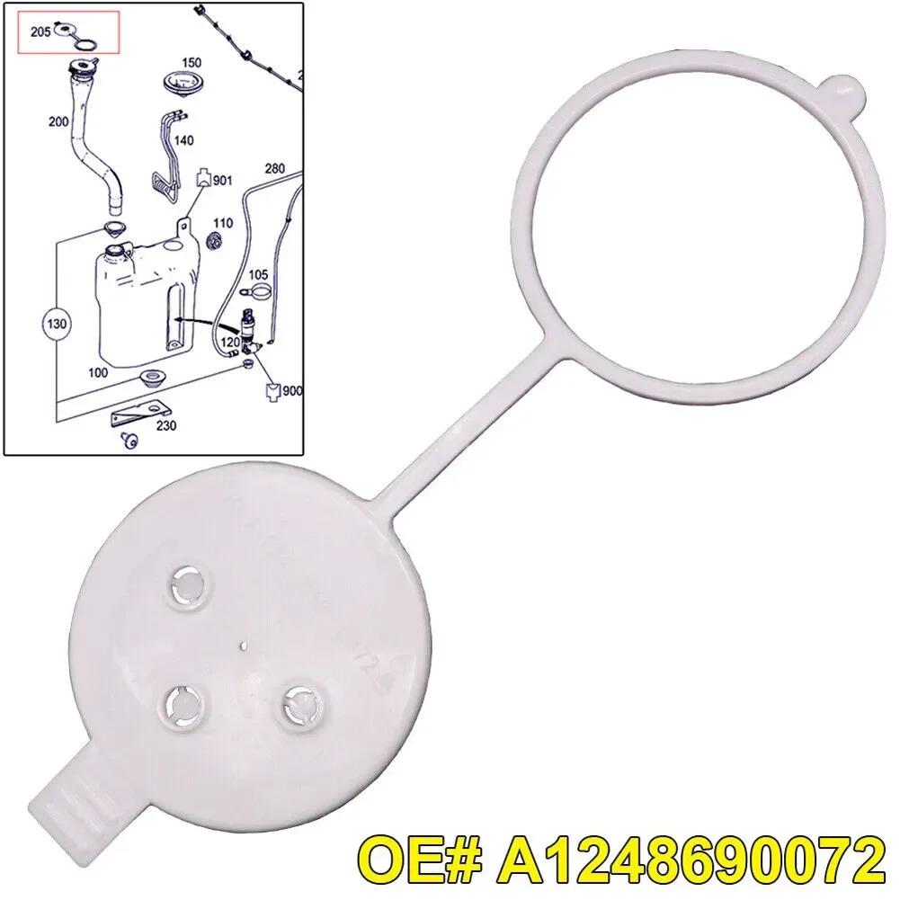 

Direct Replacement Wiper Spout Cover 1pc A1248690072 ABS Bottle Cap Windshield Washer Fluid Car Exterior Parts
