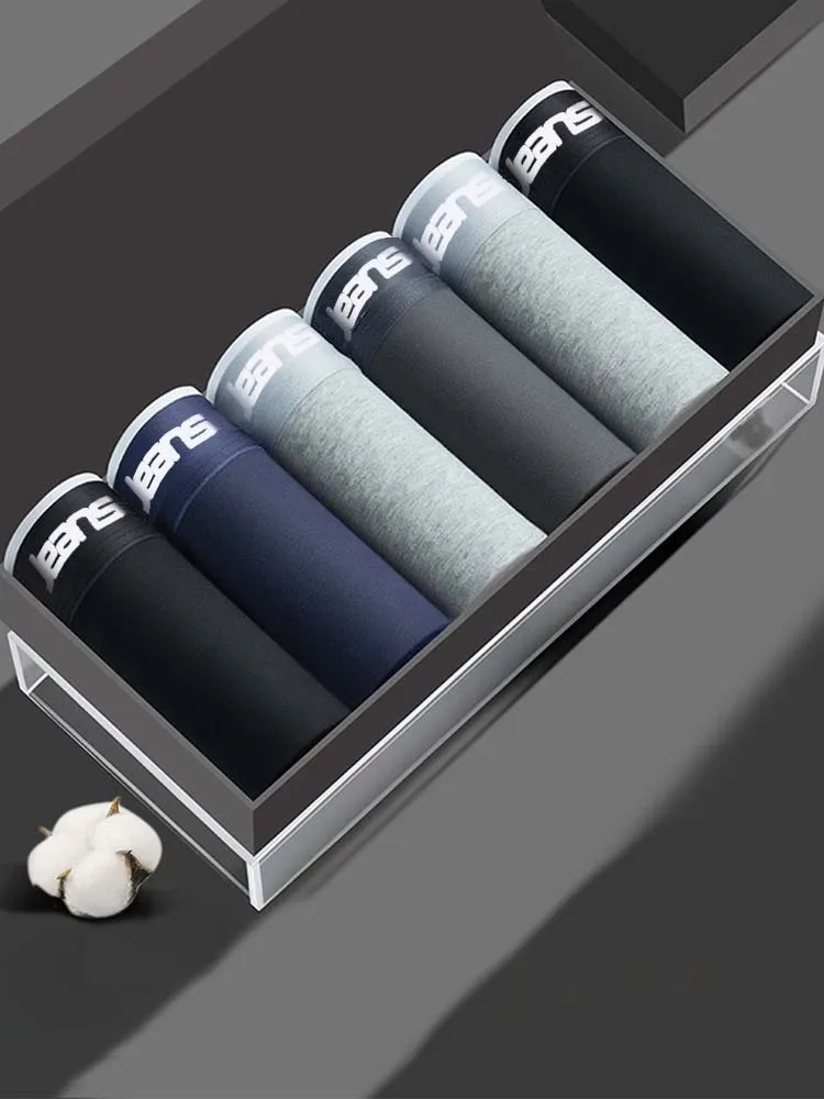 

6Pcs Man Underwear Cotton Breathable Men's briefs Seamless Men's clothes Letter Waistband Men's underpants Plus Size Boxers man