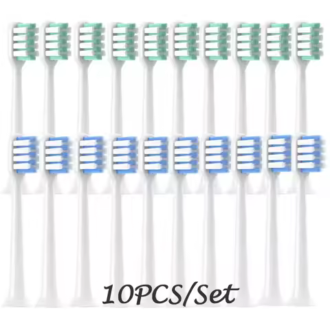 Replaceable for DR BEI bet-c01/Dr-Bei C1/C2/S7 10 PCS Brush Heads Soft DuPont Bristle Sonic Electric Toothbrush Refills