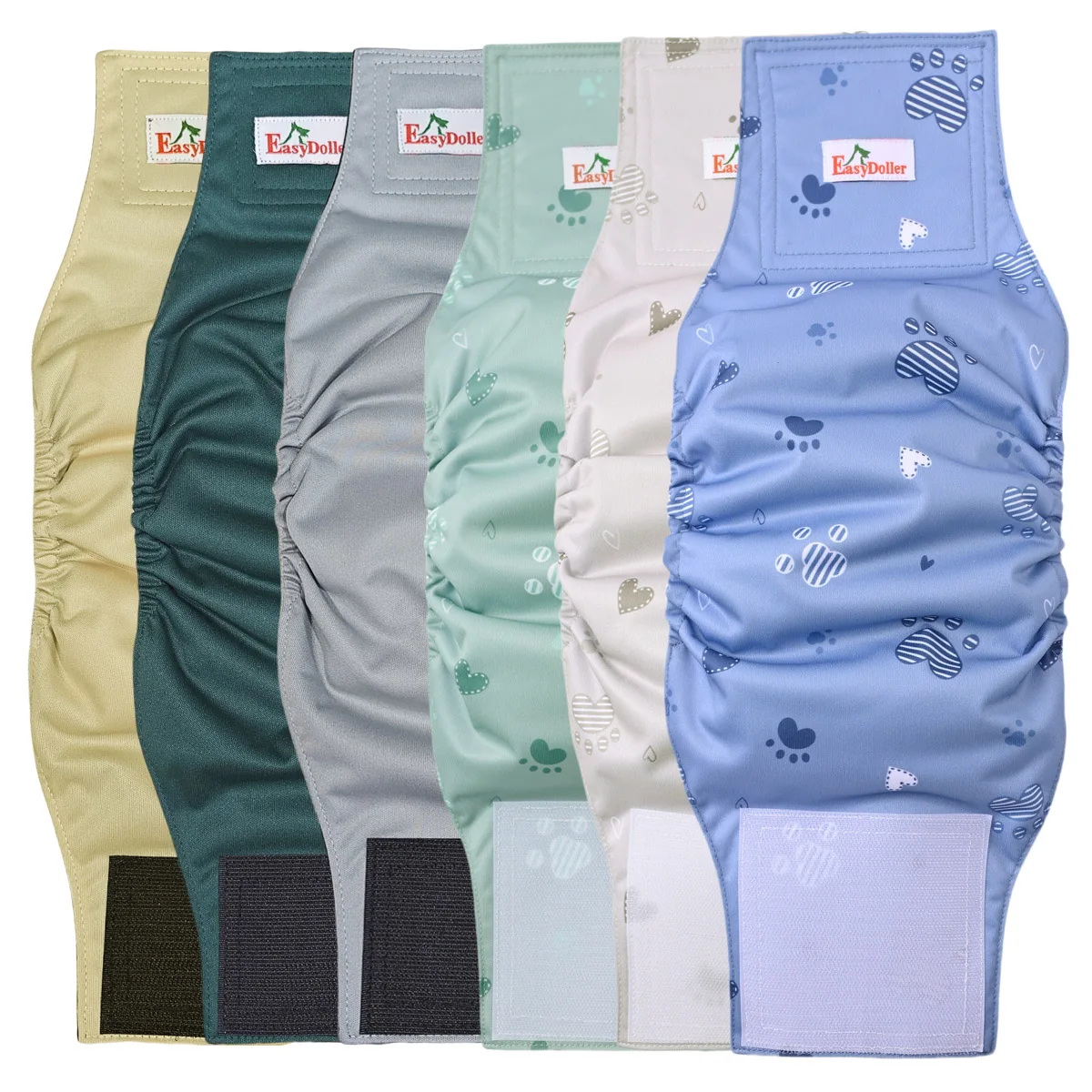 Washable Male Dog Diaper Pet Nappy Belly Band Wrap Reusable Pee Pant Leak Proof Physiological Sanitary Pants for Small Breed Dog