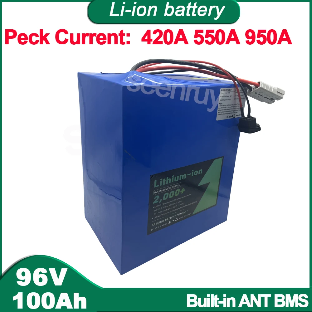 $300 Coupon! 96V 100AH Li-ion 170A 230A 400A Lithium Polymer Battery Pack Perfect For Forklift Crane Truck Tricycle MotorCycle