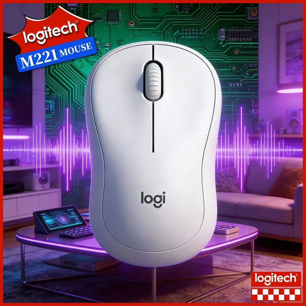 Logitech M221 2.4G MuteOperation Mouse,LightWeight Portable,Nano Receiver,For Daily Work Desktop Notebook Home Office PC