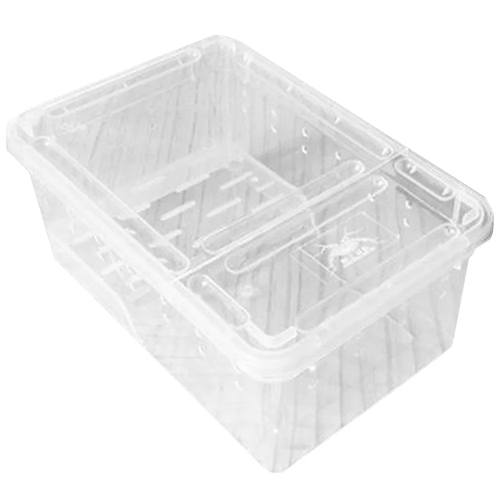 

Amphibious Pet Habitat Tank Plastic Reptile Basking Platform Multi-Function Turtle Aquarium For Indoor Tortoise Feeding Exercise