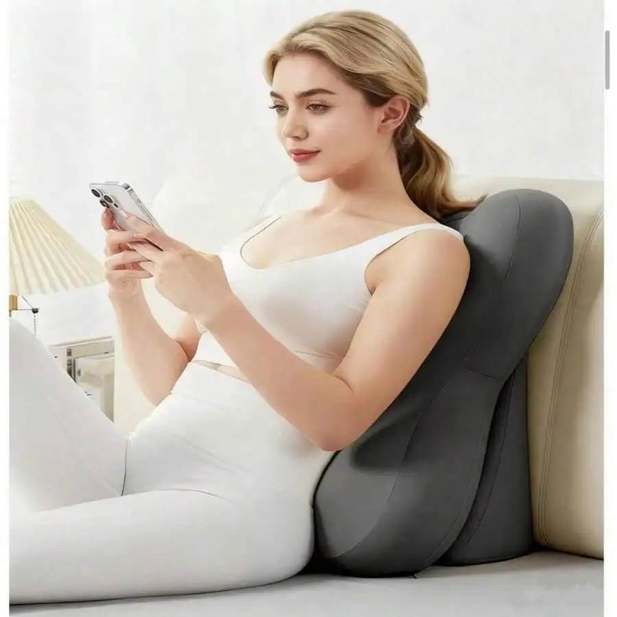 Luxury Reading Pillow For Bed - Backrest Cushion For Sitting Up In Bed, Sofa Ergonomic Support For Reading, Watching TV, Gaming