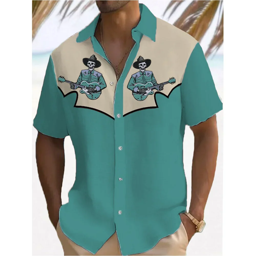 Men's Shirt Summer Casual Fashion Short Sleeved Shirt Men Loose Breathable Hawaiian Shirt Man Casual Men's Clothing