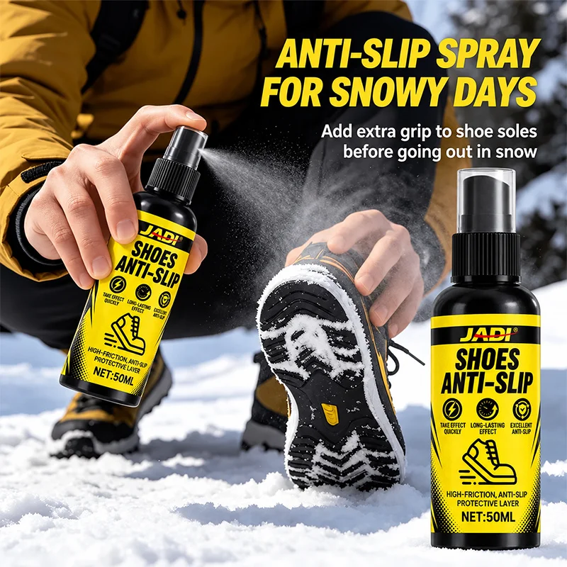 Anti-Slip Sole Spray, Quick Grip Enhancer Coating, Improves Traction for Outdoor Sports Work Hiking Boots Shoe Care