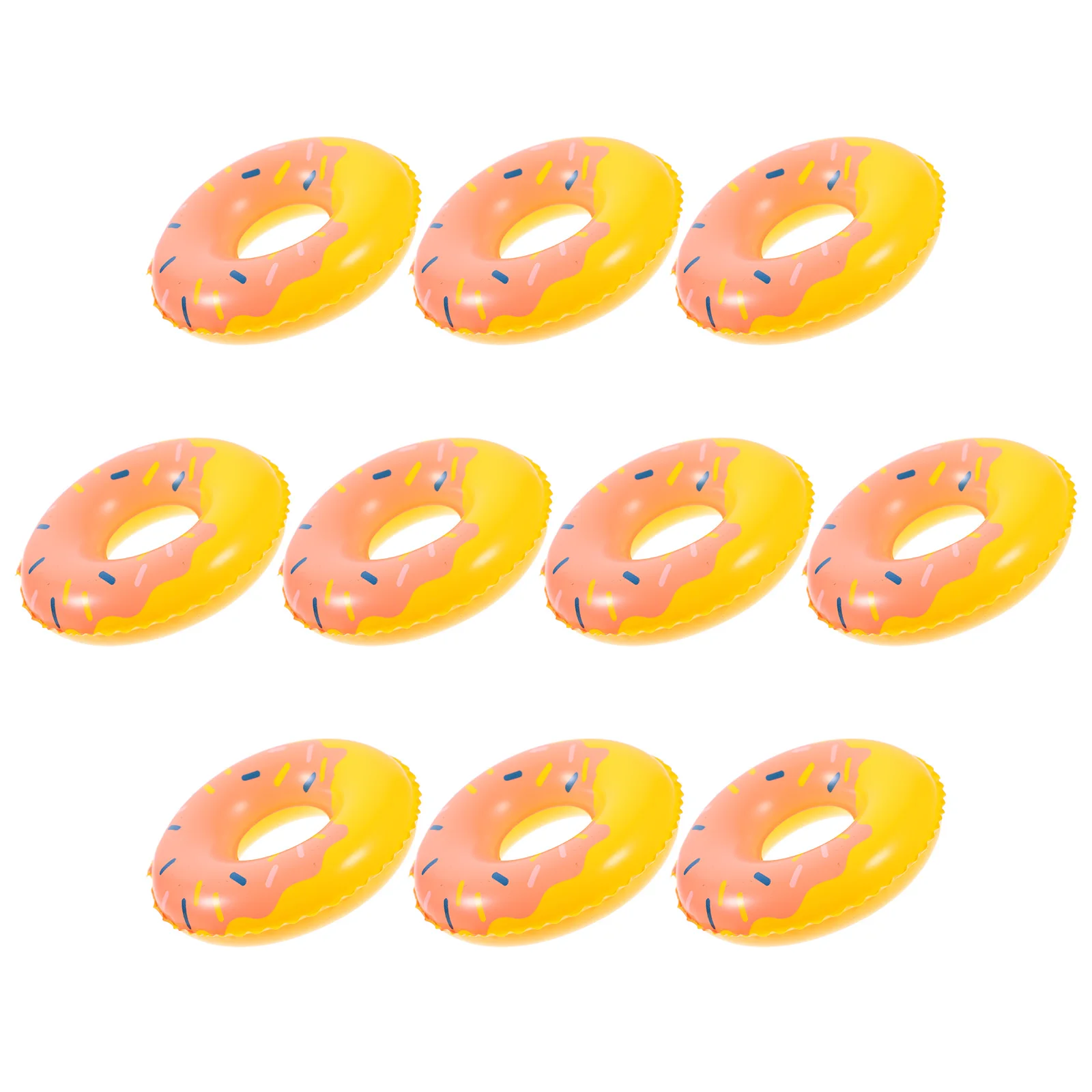 

10pcs Mini Swimming Rings Realistic Colors Smooth Surface House Decor Photo Props Toys Party Gifts