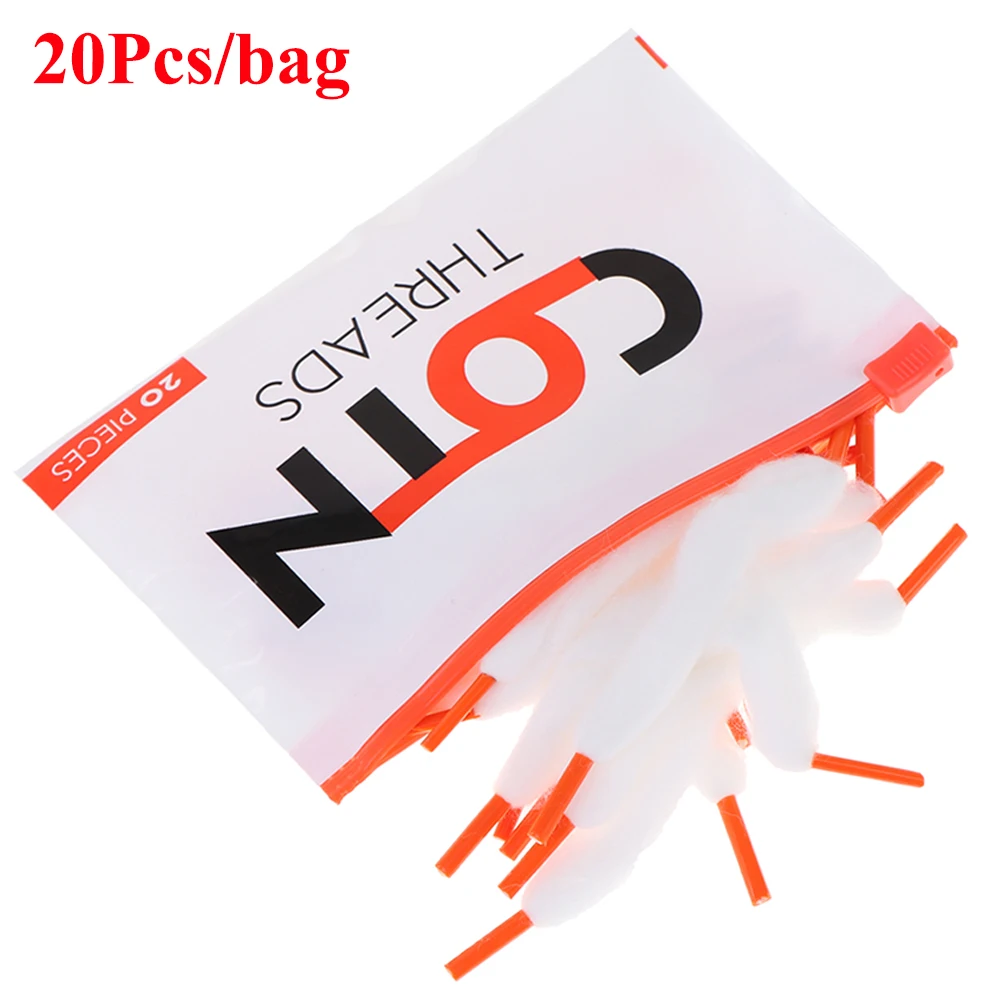 20Pcs/bag Prebuilt Cotn Wire Coil Threads Organic Vape Cotton Strips Shoelace For Ecigarette RTA RDA RBA Atomizer