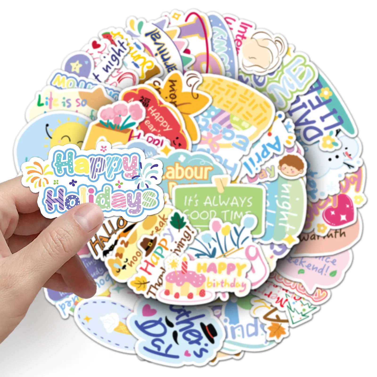 

10/30/50PCS Cartoon Cute Important Day Sticker Festival Fun Doodle Decoration Refrigerator Scrapbook Diary Waterproof Decal Toy